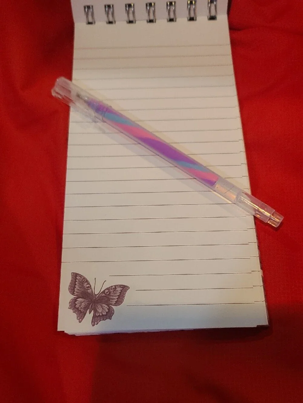 Faith-Inspired Purple Floral Notepad Purple Gem Accent Philippines 4:13. NWT